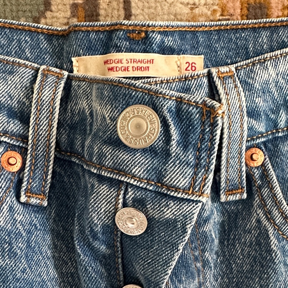 Classic Blue Straight Leg Jeans - Wedgie Straight